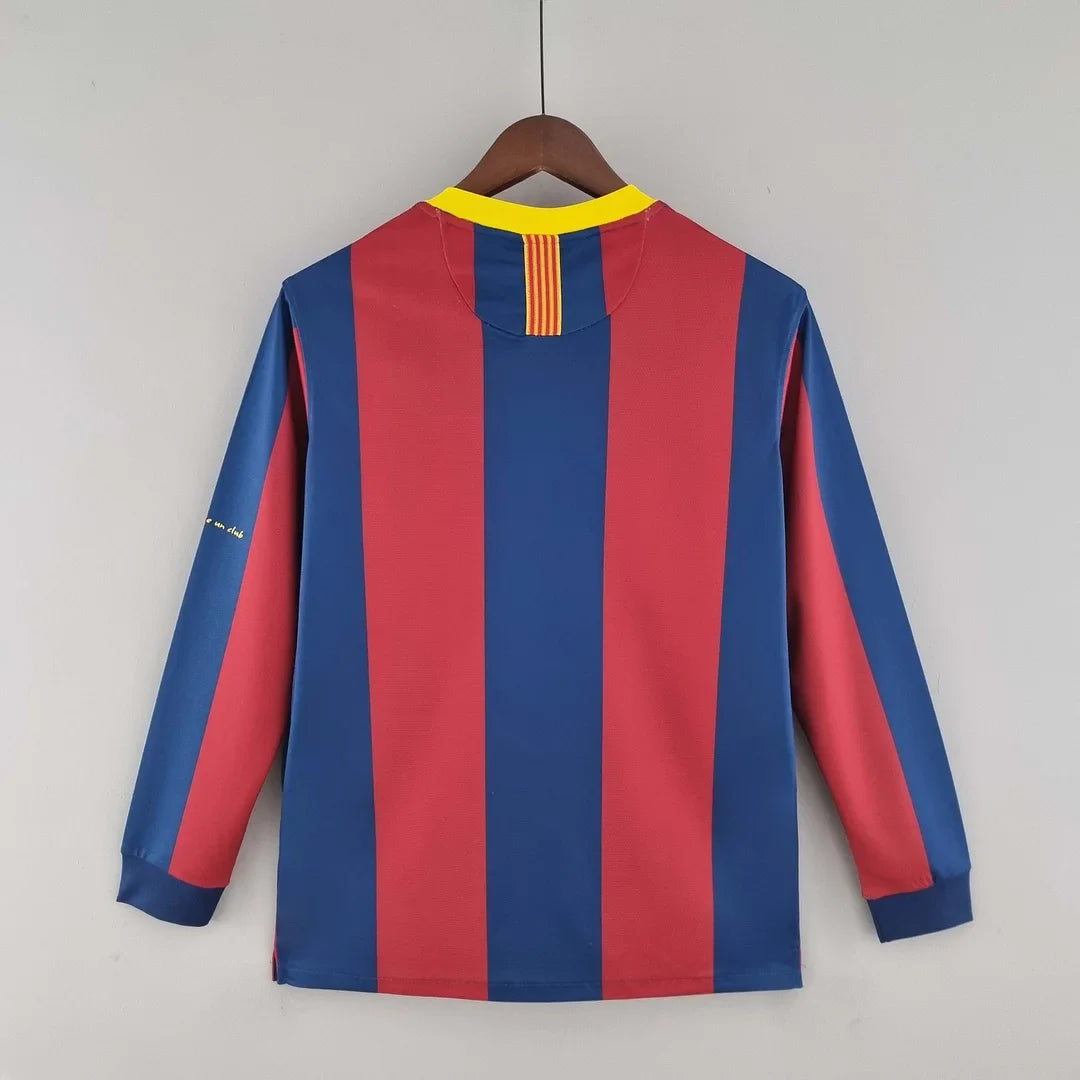 Maglia retrò FC Barcelona Home 2010-2011 a maniche lunghe