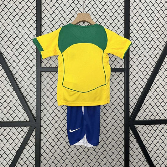Maglia retrò Brasile Home Bambini Taglia 2004