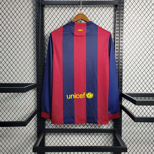 Maglia Barcellona retrò Home 2014-2015 Manica lunga