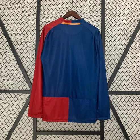 2008-2009 Barcellona Retrò Maglia Casa Champions League Manica Lunga
