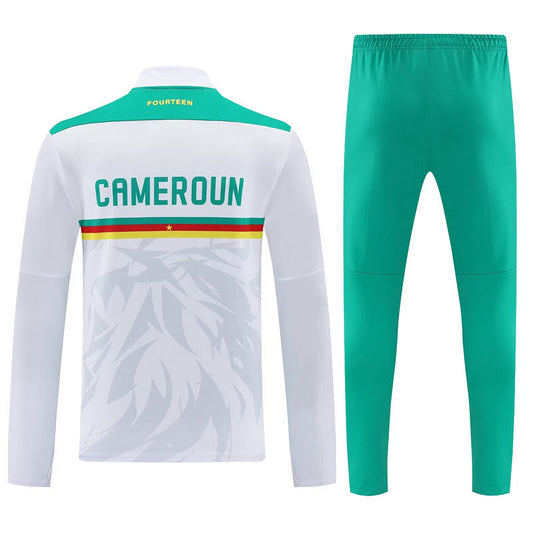 Tuta da ginnastica verde e bianca Camerun 2025/2026