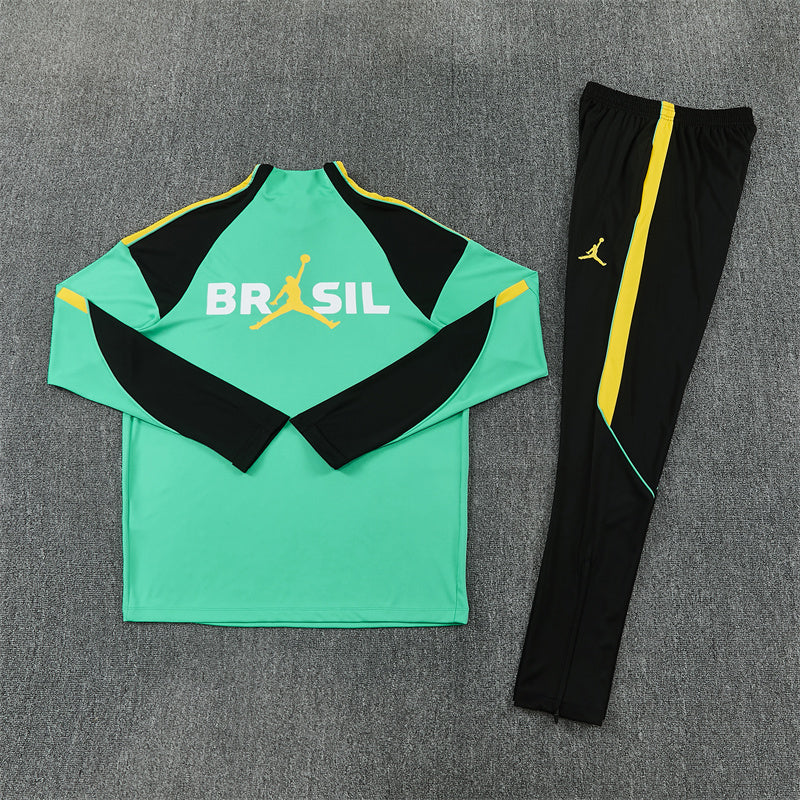 Tuta da ginnastica Brasile 2026/2027 Verde x Nera