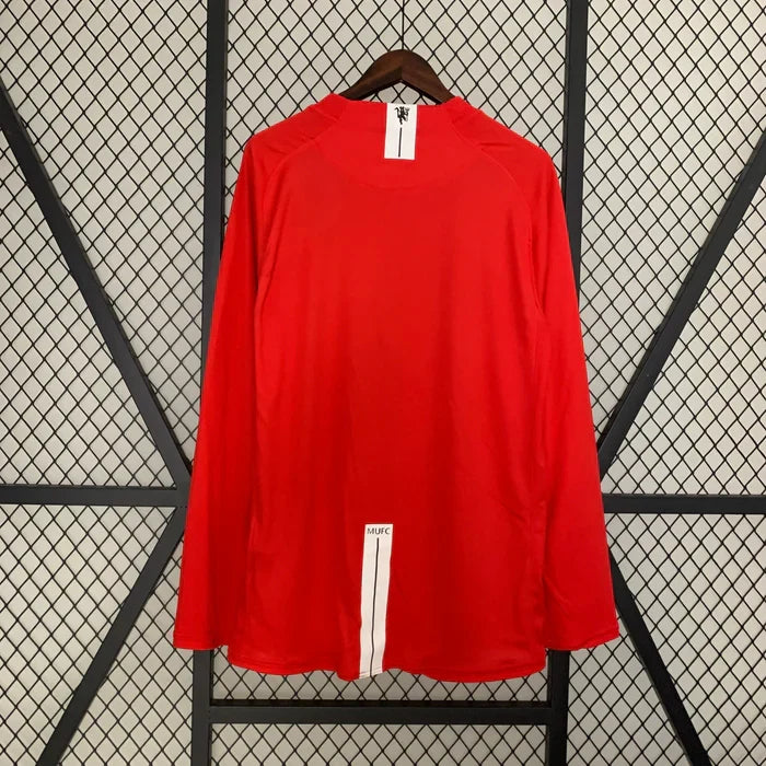 Maillot rétro domicile Manchester United 2007-2008 manches longues