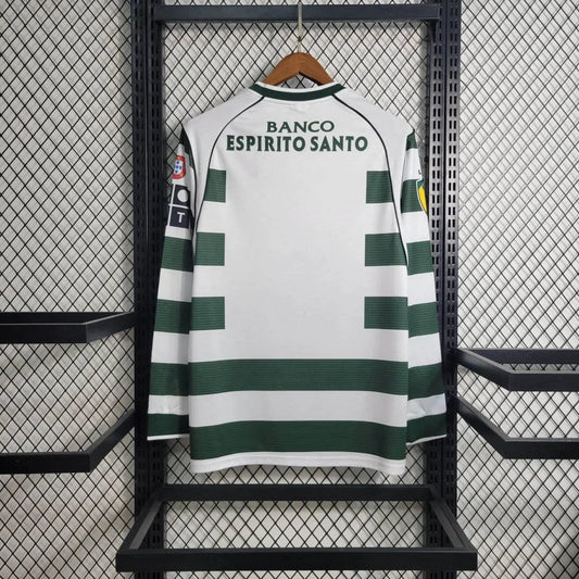Maillot Domicile Sporting Lisbonne Rétro Manches Longues 2001/2003