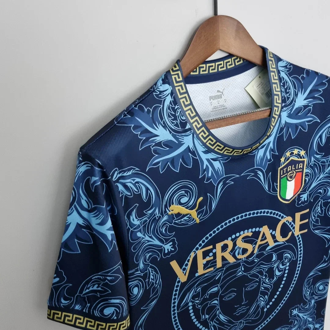 Italie « Versace » Maillot bleu édition limitée