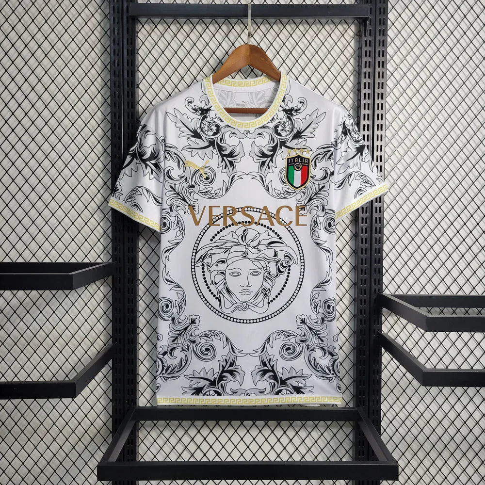 Italie "Versace" Maillot Blanc Édition Limitée