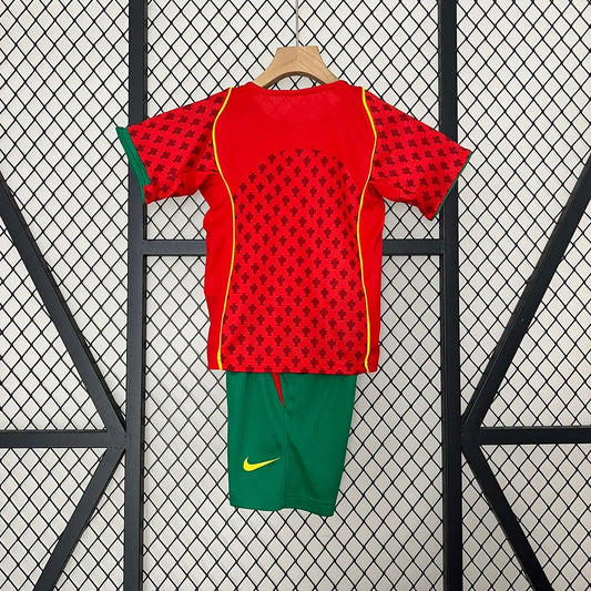 Maglia da Calcio Vintage Portogallo Casa 2004 Taglia Bambini
