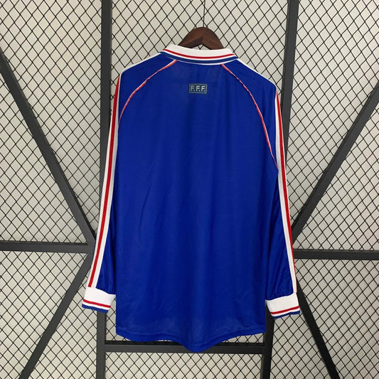 Maillot Domicile Rétro France 1998 Manches Longues