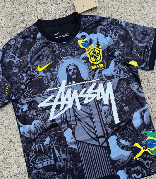 Maillot en édition limitée Stüssy x Brésil "Jesus"