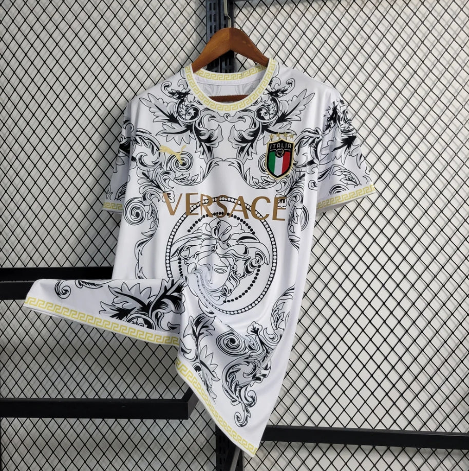 Italie "Versace" Maillot Blanc Édition Limitée