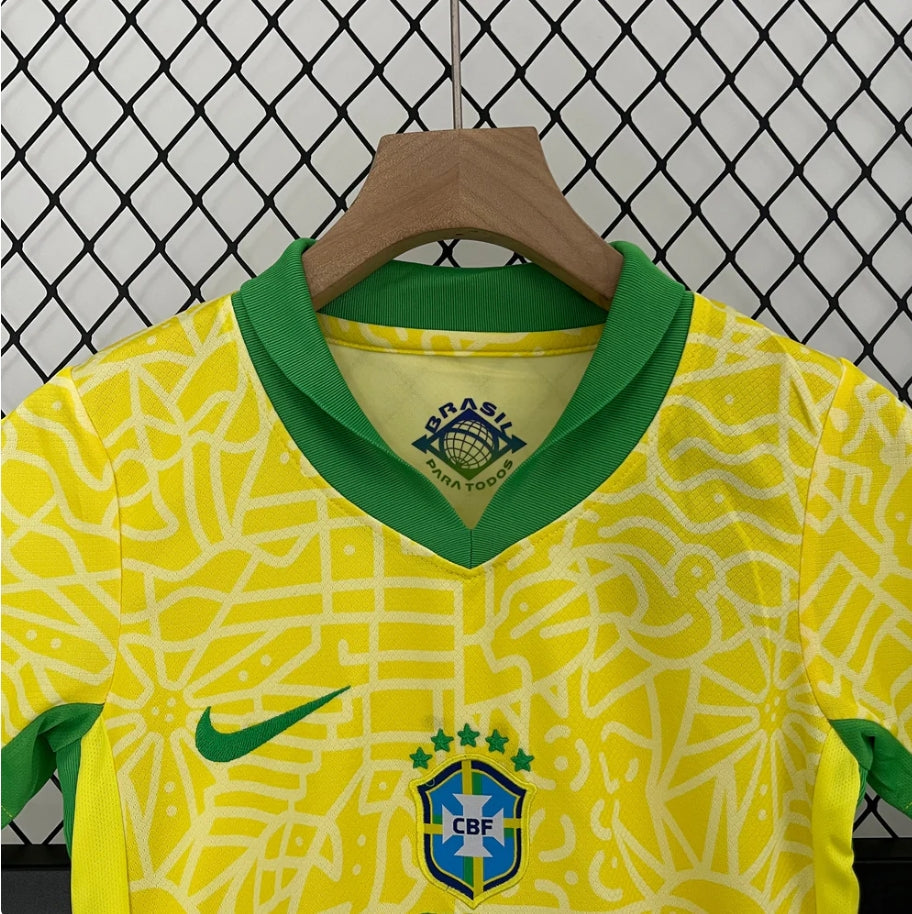 Maillot Domicile Brésil 2024 Taille Enfant