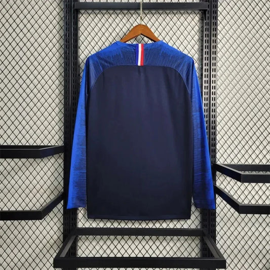 2018 Maglia Home Francia Mondiale FIFA Retrò Maniche Lunghe