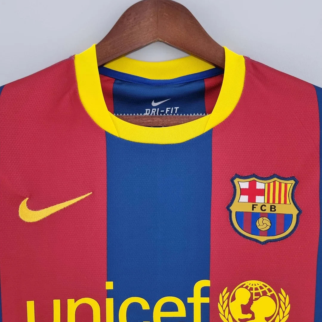 Maglia retrò FC Barcelona Home 2010-2011 a maniche lunghe