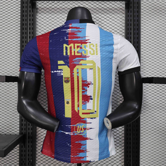 Maillot Messi 10 Barcelone-Argentine en édition limitée