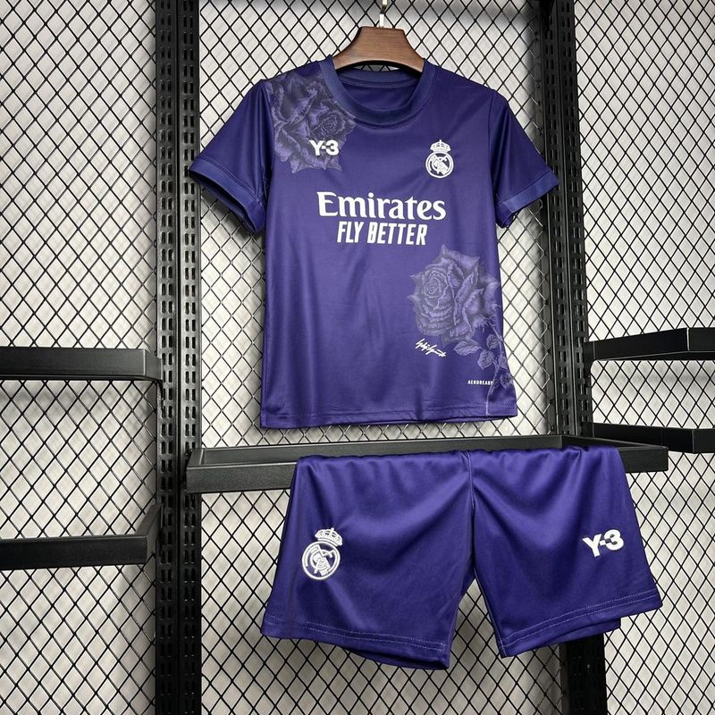 Real Madrid x Y3 2024/2025 Quarta Maglia Viola Taglia Bambino
