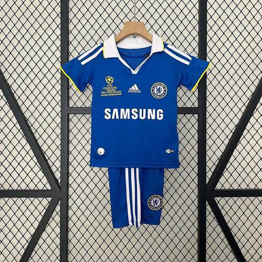 2008-2009 Kit Casa Finale Chelsea Champions League Retrò Taglia Bambino