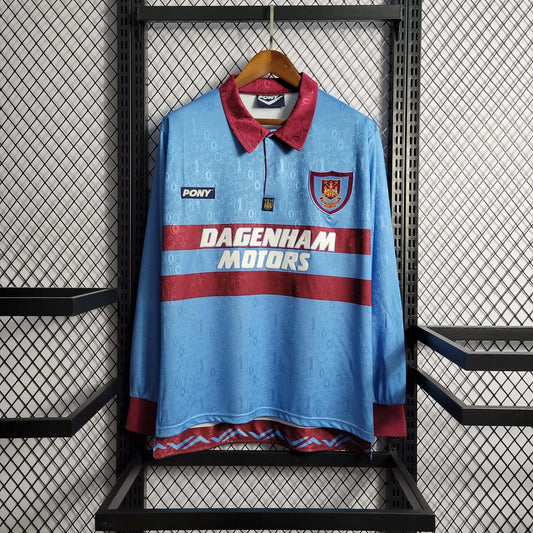 Maglia da trasferta a maniche lunghe West Ham United 1995-1996 Retro