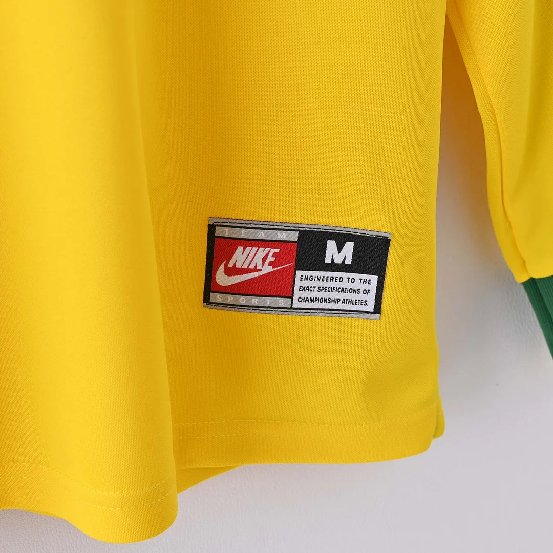 Maglia Brasile Home Retrò 1998 Manica Lunga