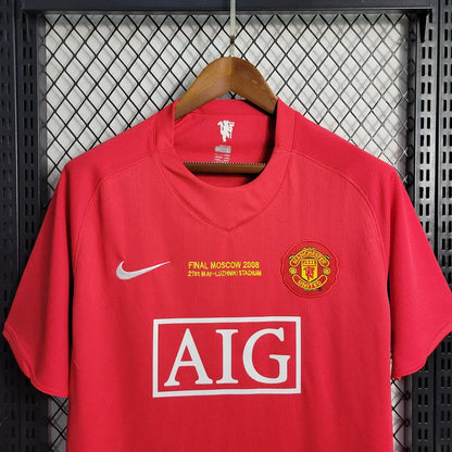Maillot domicile rétro Manchester United Ligue des Champions 2007/2008