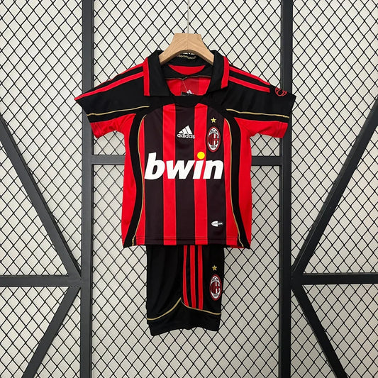 Maglia da casa retrò AC Milan 2006/2007, taglia bambino
