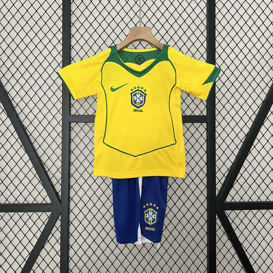 Maglia retrò Brasile Home Bambini Taglia 2004
