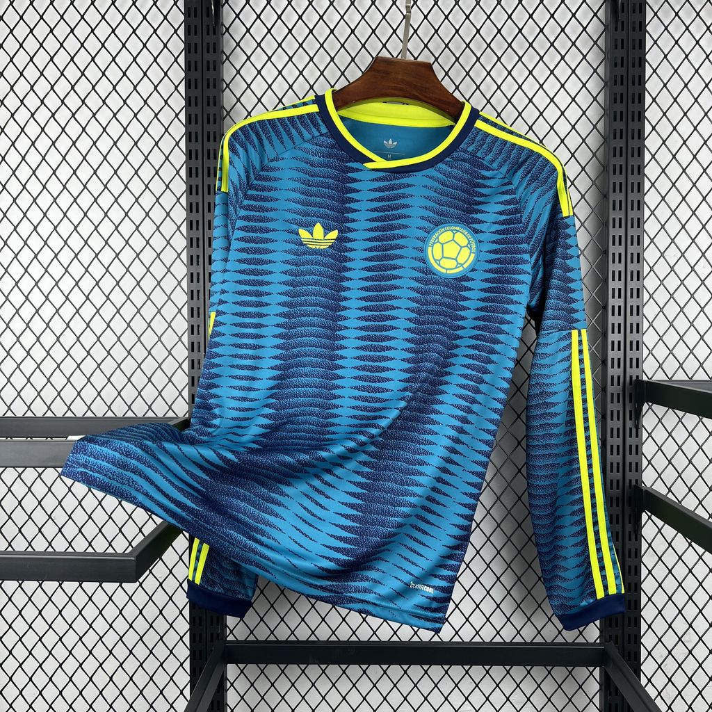 Maglia Colombia Trasferta Mondiale 2026 Manica Lunga Versione Tifoso