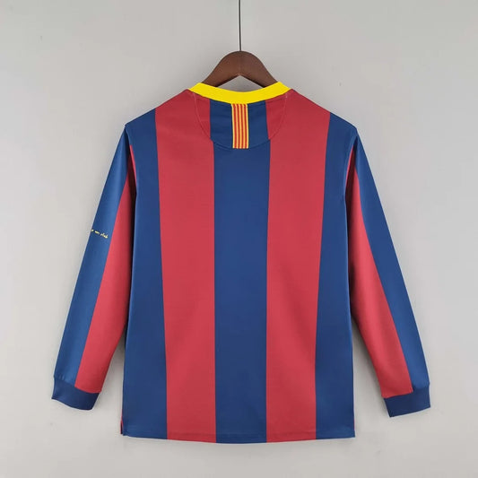 Maglia retrò FC Barcelona Home 2010-2011 a maniche lunghe