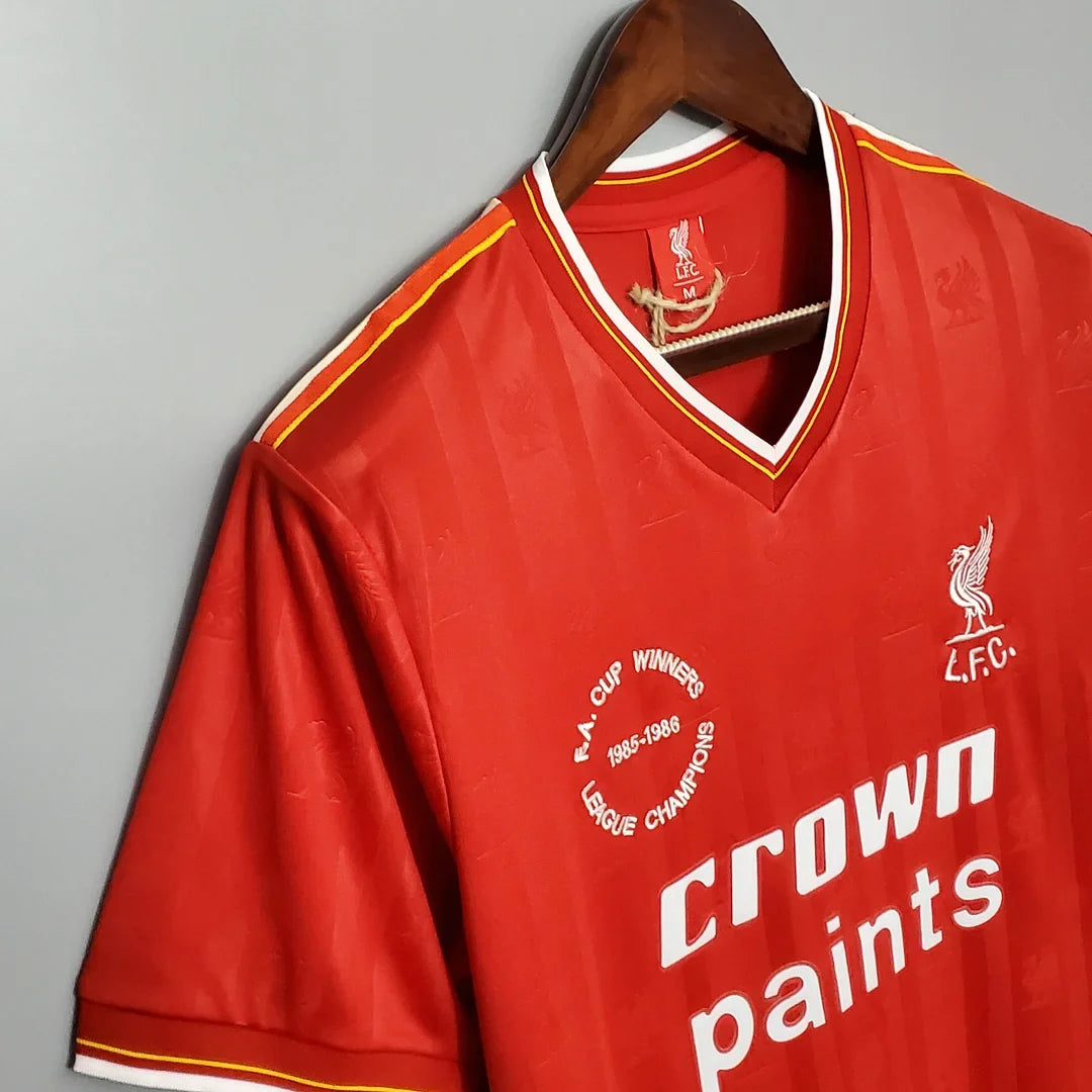 Liverpool Home 1985/1986 Maglia Retrò Campioni FA Cup e Campioni di Lega