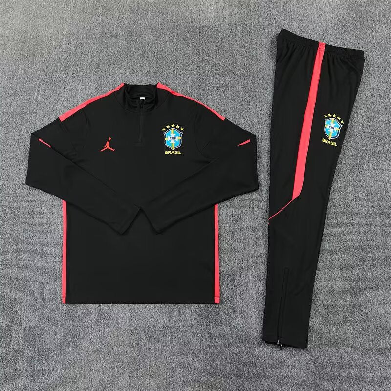 Survêtement noir et rouge du Brésil 2026/2027