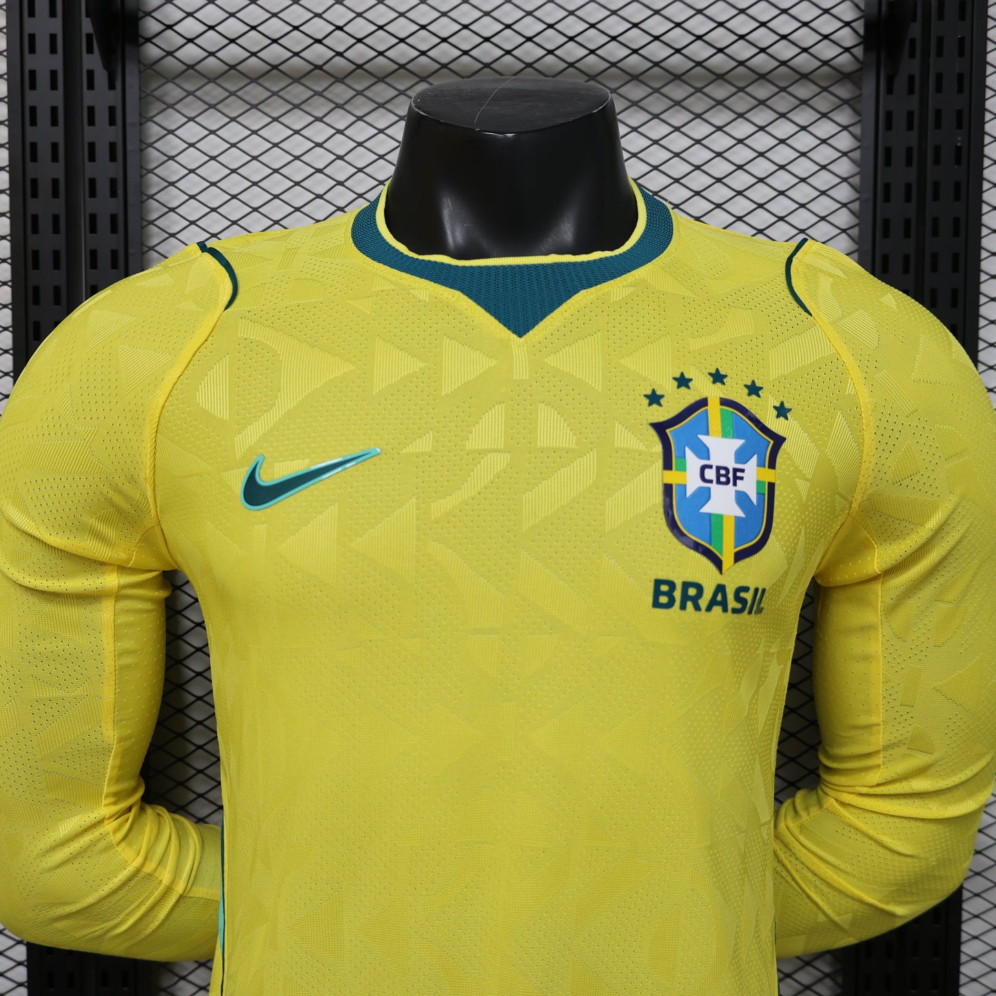 Maillot domicile manches longues version joueur Brésil Coupe du Monde 2026