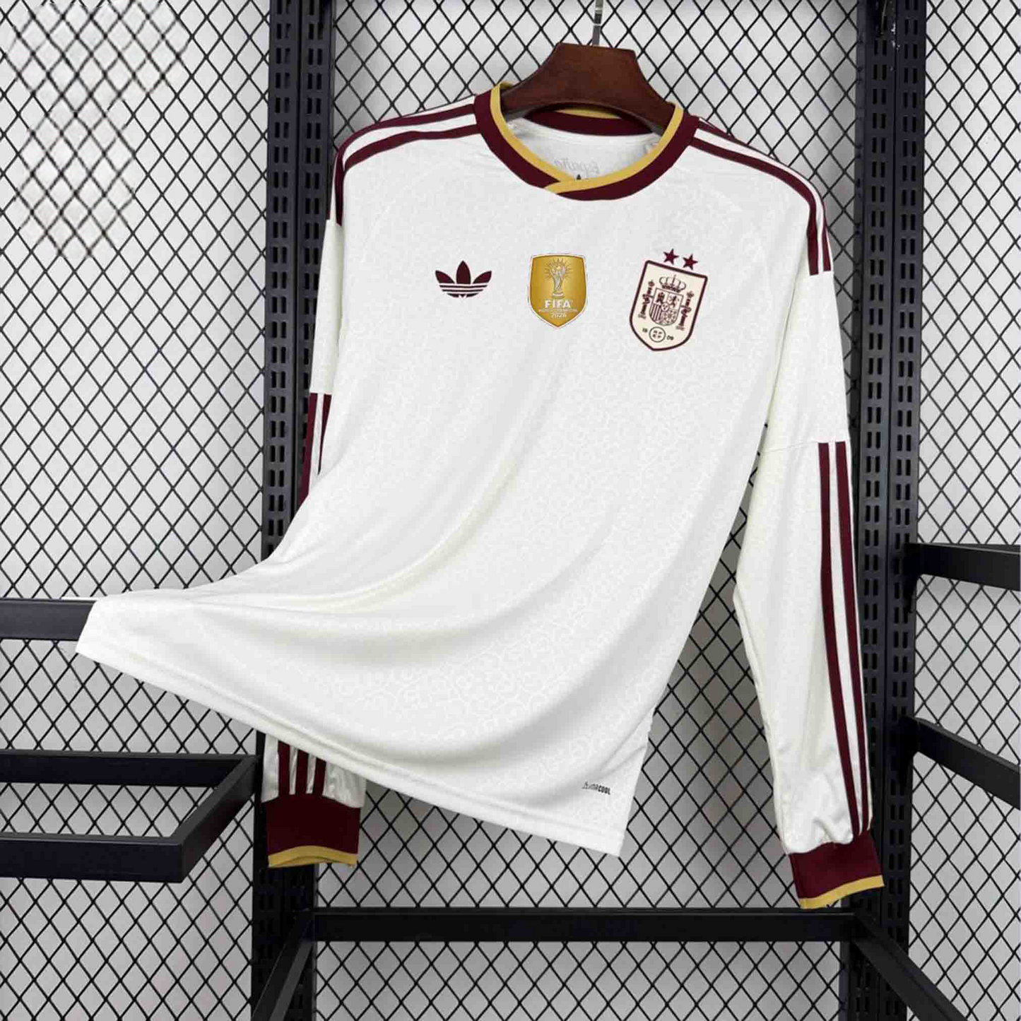 Maglia Spagna 2026 Due Stelle Versione Tifoso Manica Lunga Mondiali