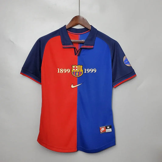 Maglia da casa rétro del Barcellona 100° anniversario 1999-2000
