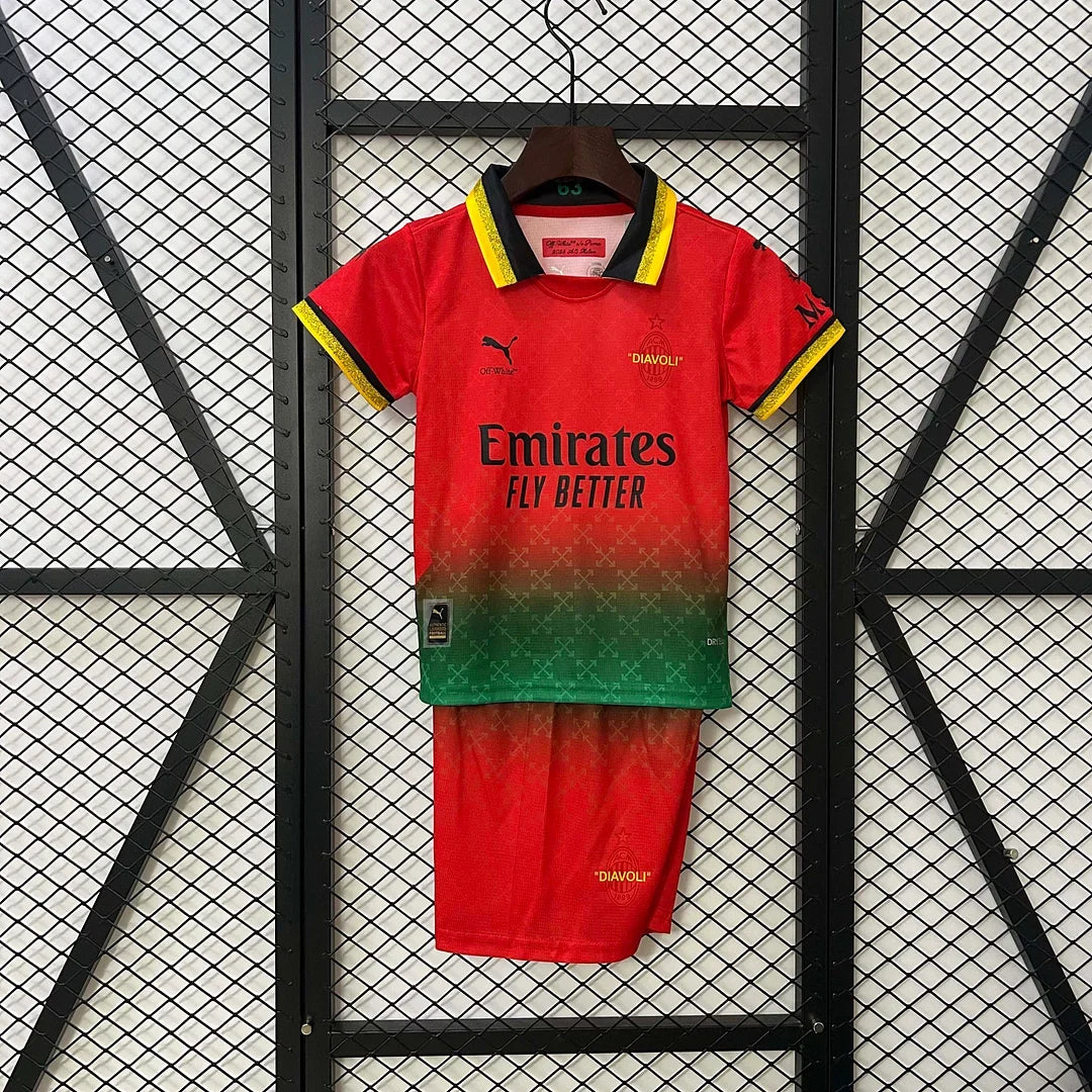 2024/2025 AC Milan X Off White Limited Jersey Kids Size