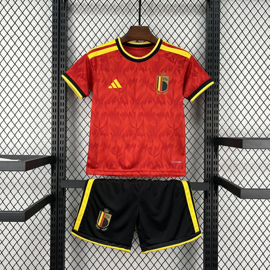 2026 Belgio Kit Casa Coppa del Mondo Taglia Bambino