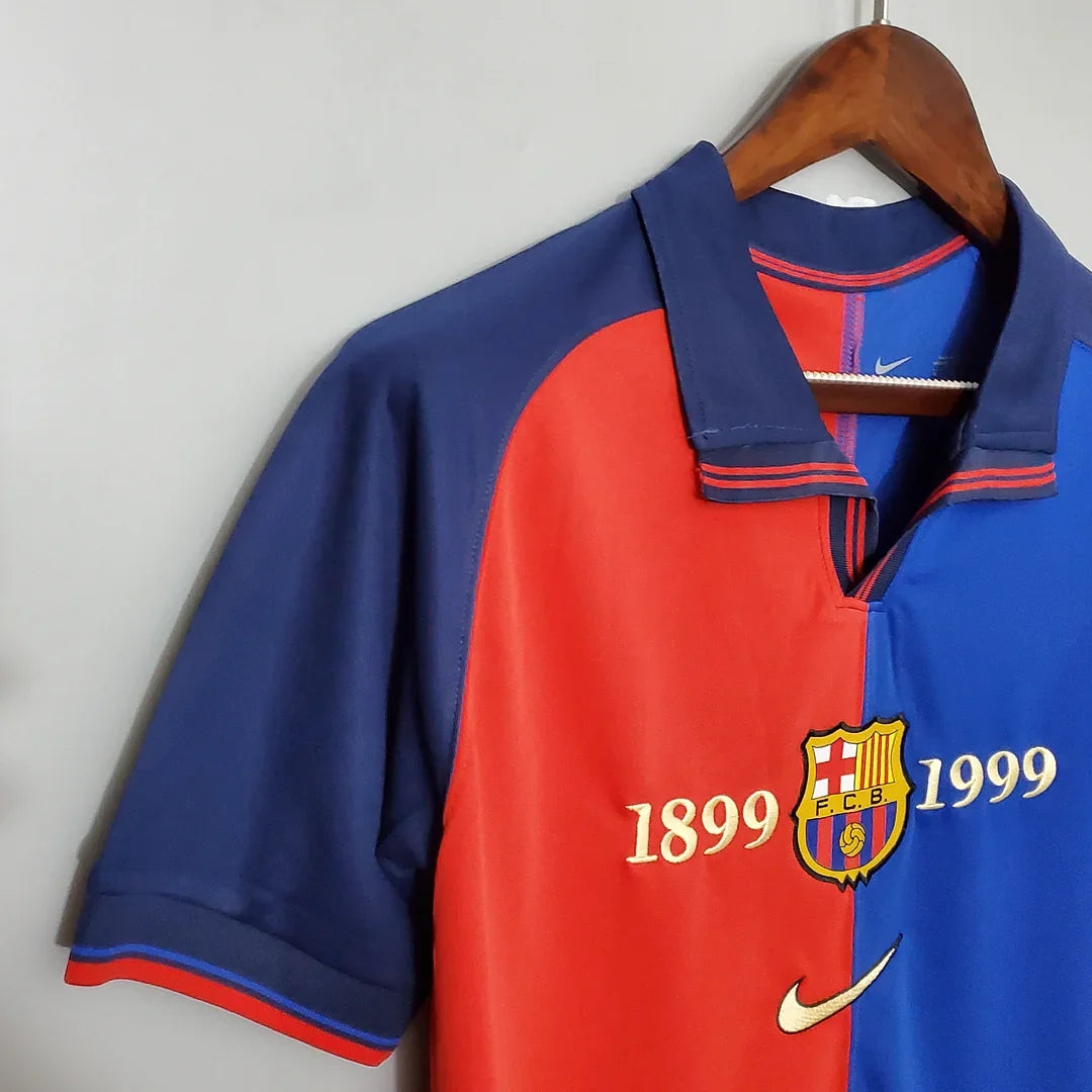 1999-2000 Retro Barcelona 100th Anniversary Home Jersey