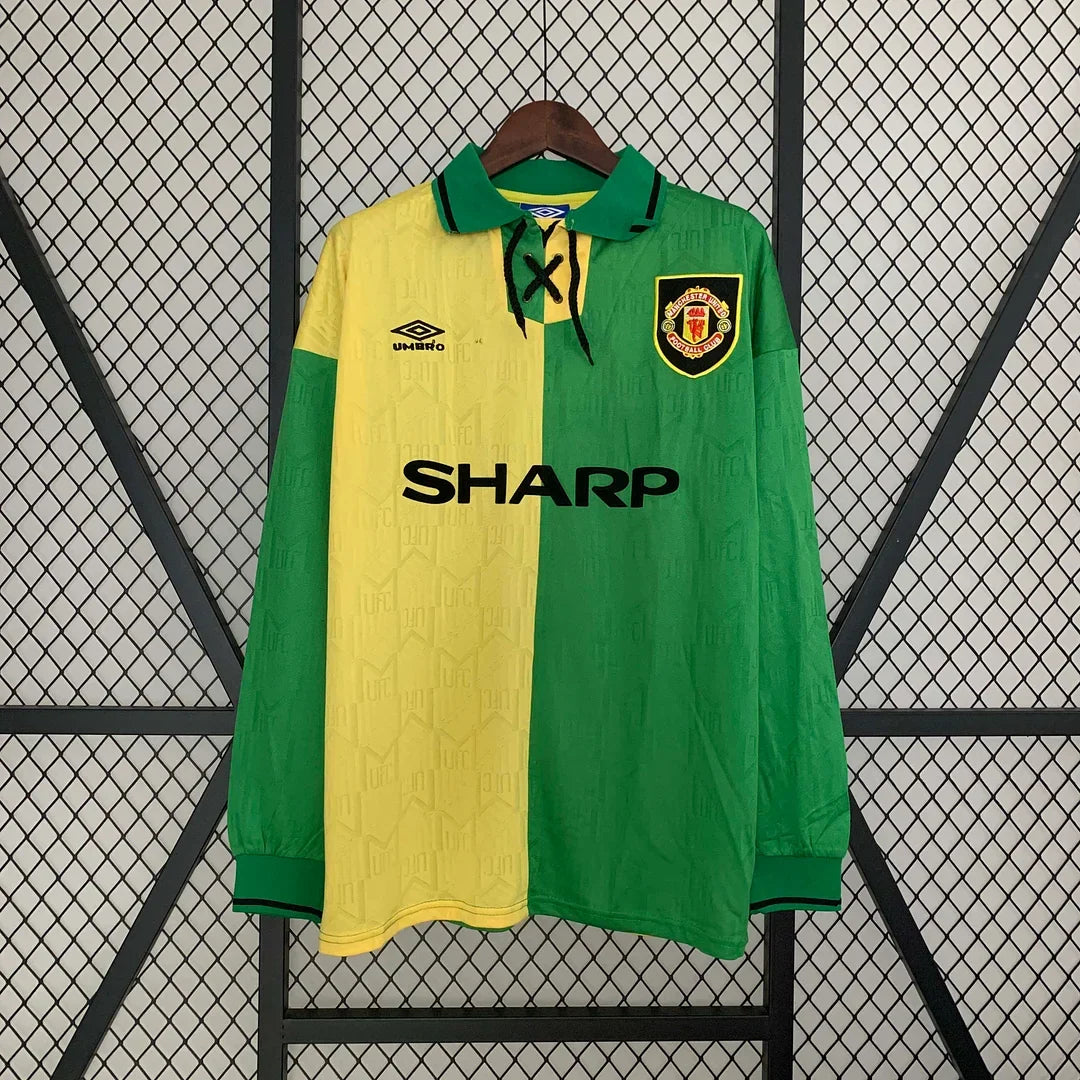 Maillot Rétro Manchester United Troisième Extérieur Manches Longues 1992/1994