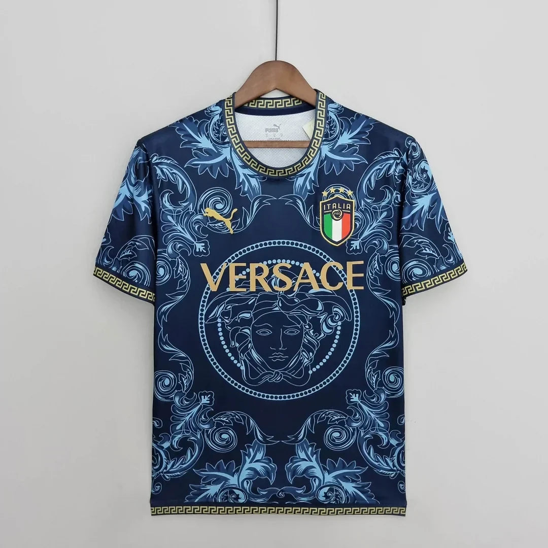 Italie « Versace » Maillot bleu édition limitée