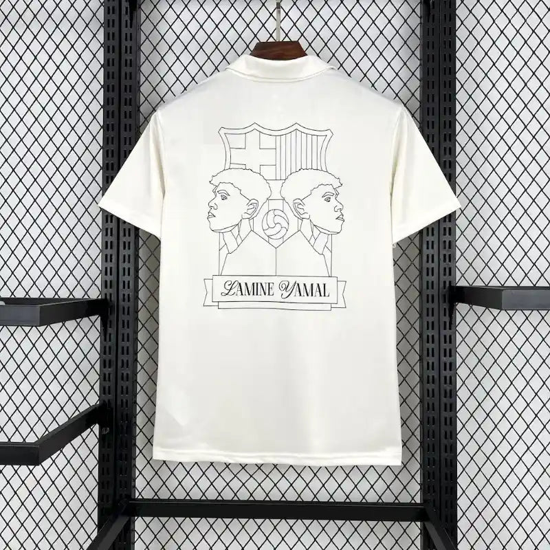 Maillot limité blanc Lamine Yamal du FC Barcelone