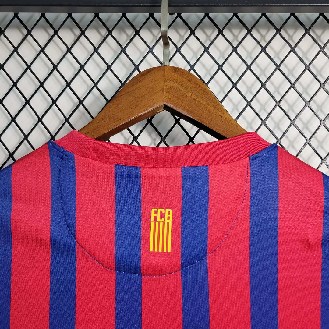 Maillot Rétro Domicile Barcelone 2011-2012 Manches Longues