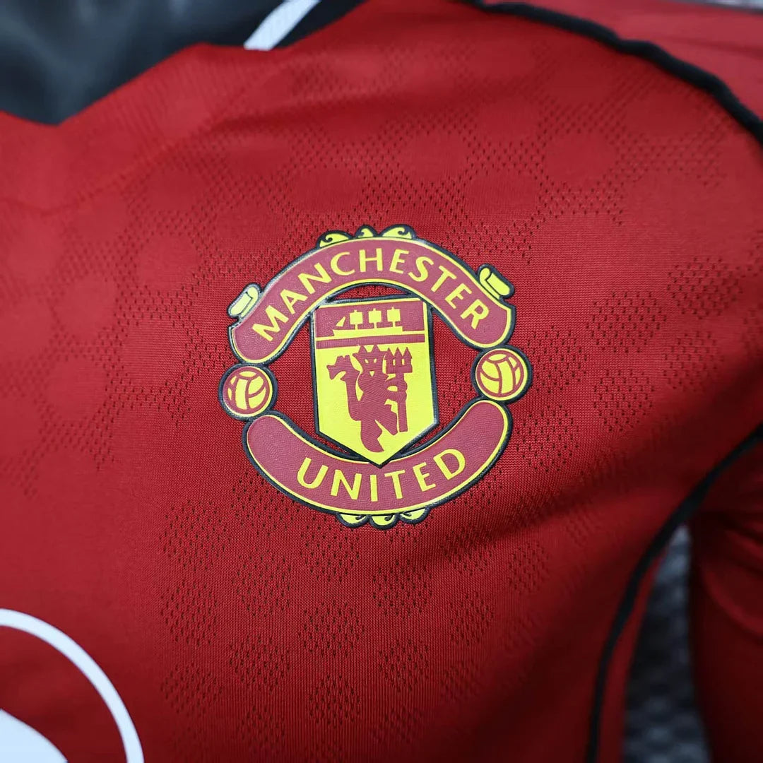 2025/2026 Manchester United Home Manica Lunga