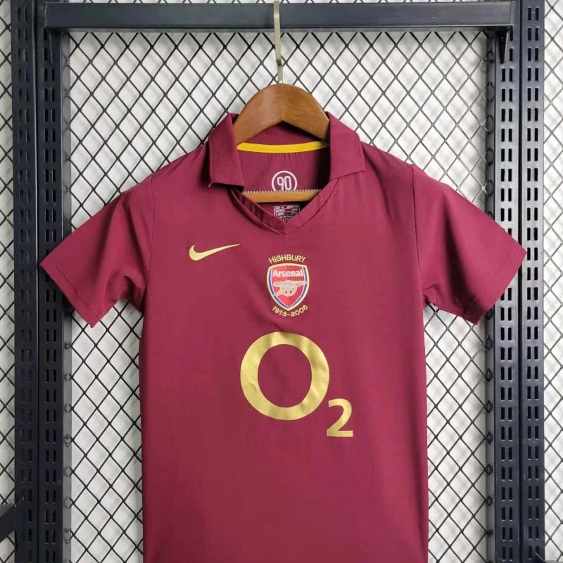 Maillot Domicile Arsenal Rétro 2005/2006 Taille Enfant
