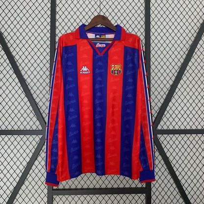 Maglia Home retrò Barcellona 1995-1997 a maniche lunghe