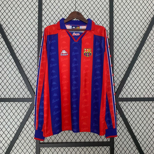 Maglia Home retrò Barcellona 1995-1997 a maniche lunghe