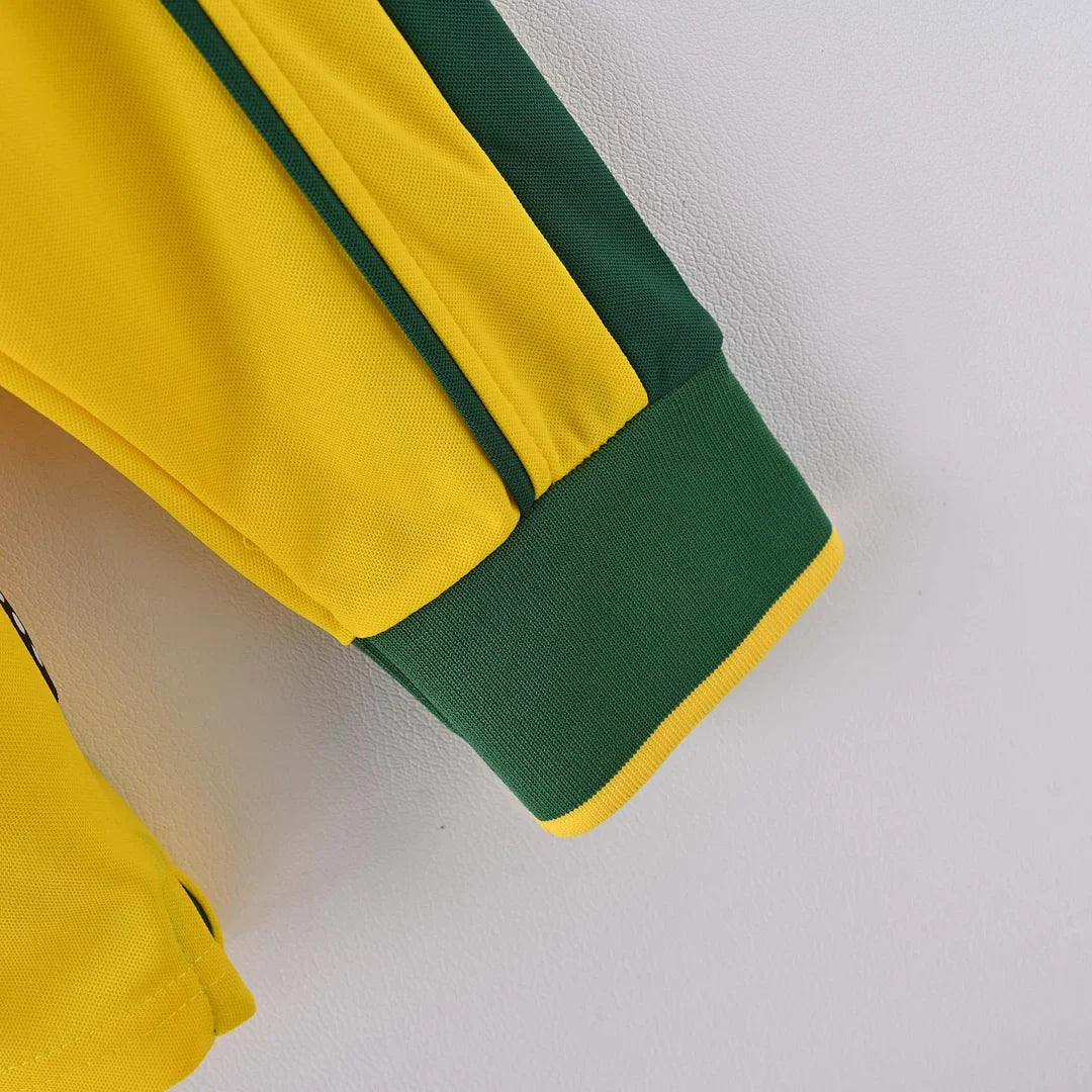 Maglia Brasile Home Retrò 1998 Manica Lunga