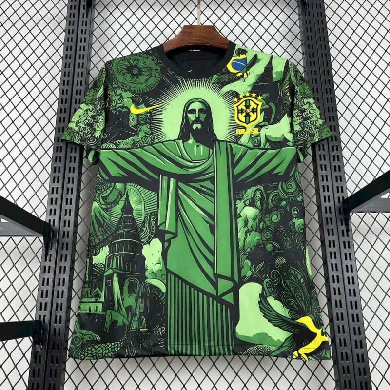 Maillot vert du Brésil « Jésus » en édition limitée