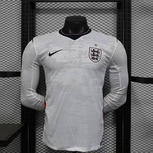 Maglia Inghilterra Mondiale 2026 Maniche Lunghe Versione Giocatore