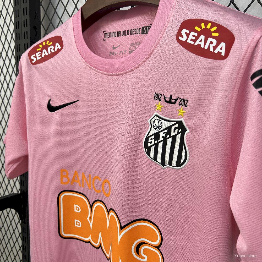 Maglia da casa Retro Santos 2012 Rosa in edizione limitata