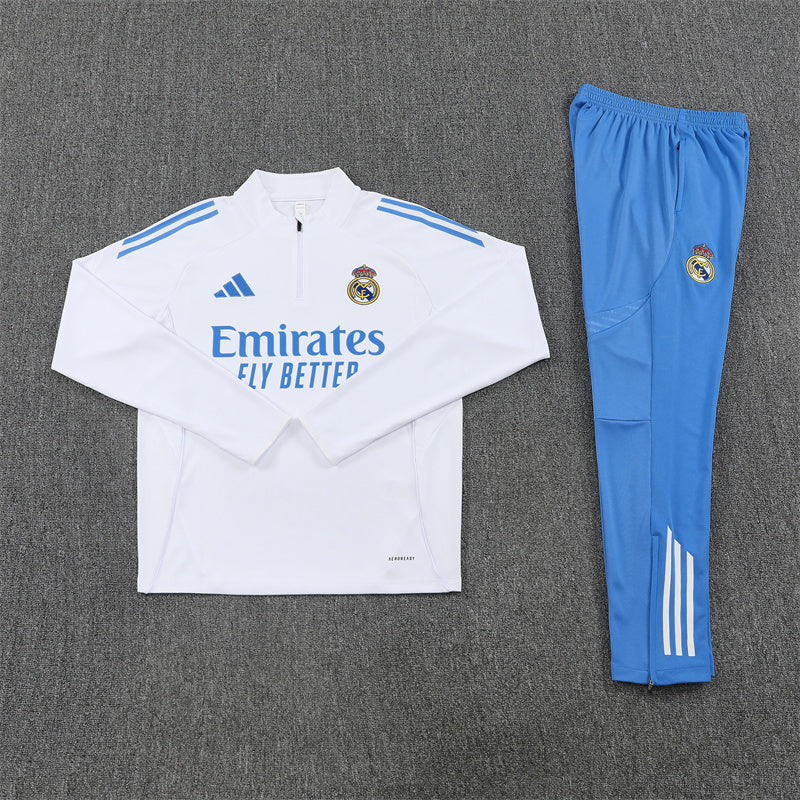 Survêtement blanc et bleu clair Real Madrid