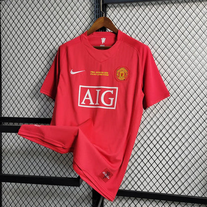 Maillot domicile rétro Manchester United Ligue des Champions 2007/2008