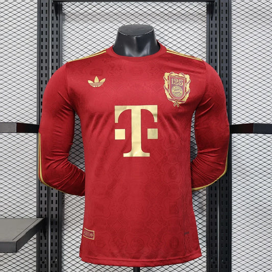 Bayern Monaco 2025/2026 Edizione 125° Anniversario Rossa Manica Lunga
